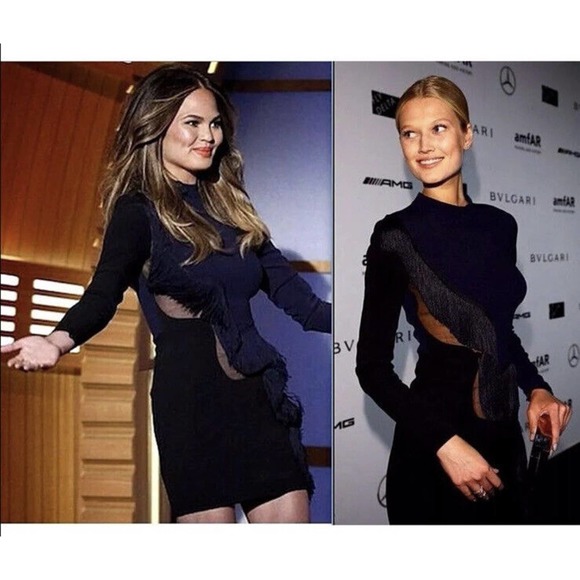 Stella McCartney Dresses & Skirts - Stella McCartney Women's Blue Alba Fringed Crepe Mini Dress Size IT 38 / s xs